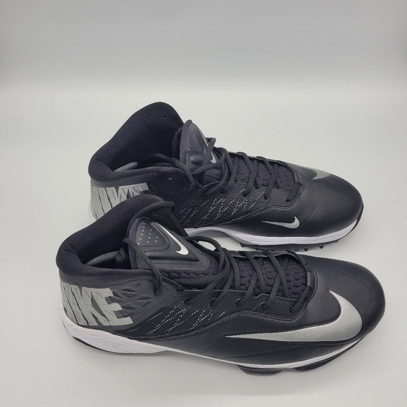 Nike Zoom Code Elite 3/4 TD Football Cleats Black/Silver Men Size 18 Wide - Picture 8 of 15